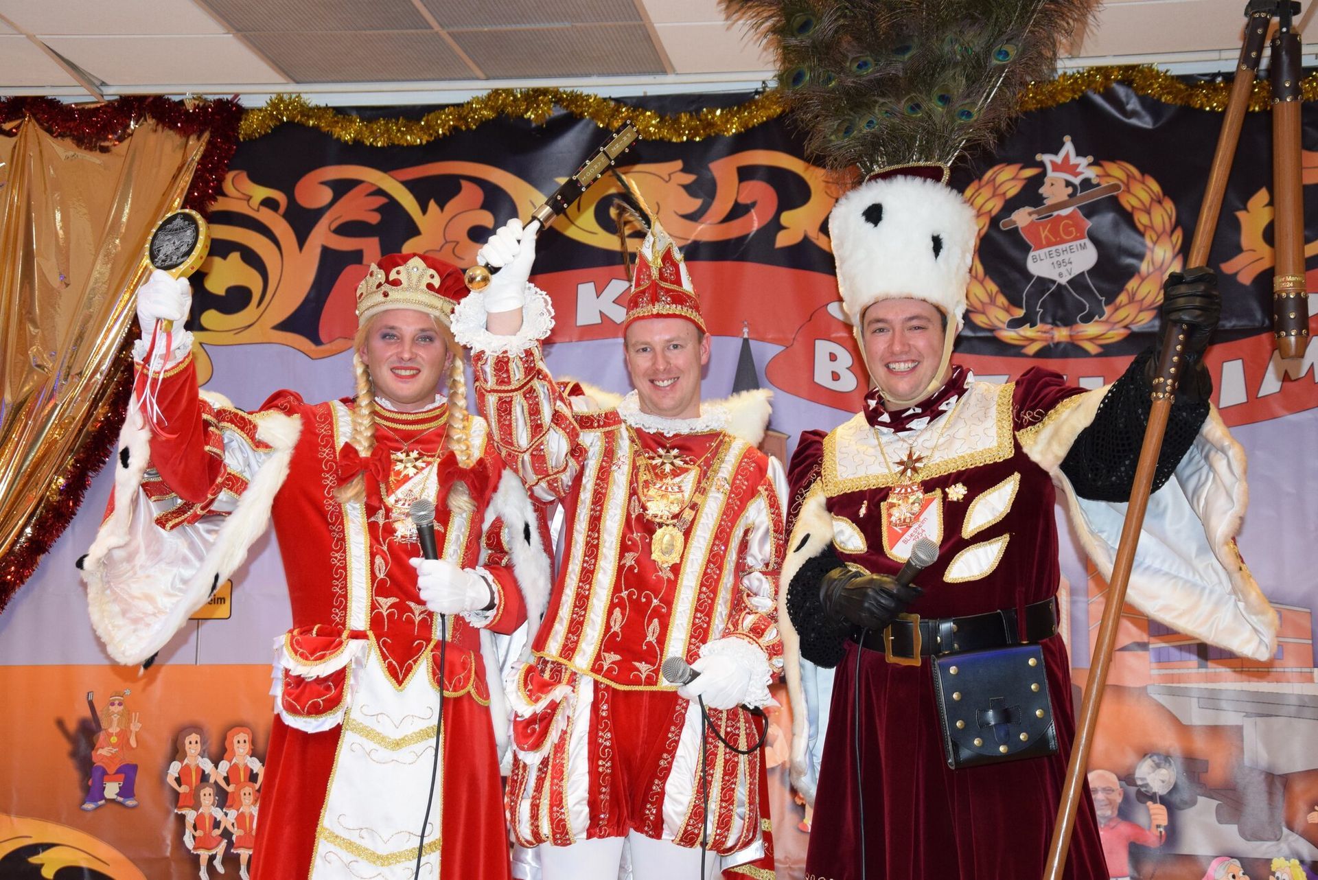 2024 - Prinz Marco I. (Jörres), Bauer Marvin (Huthmacher), Jungfrau Nici (Niklas Horst)