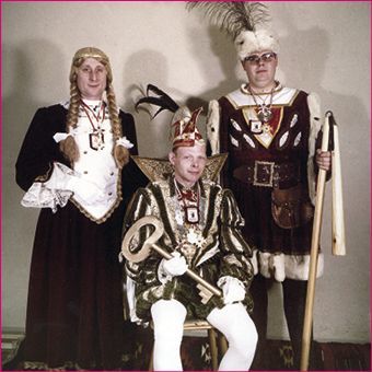 1968 - Prinz Fritz I. (Birkenhage) Bauer Heinz (Schmitz) Jungfrau Josefine (Rick)