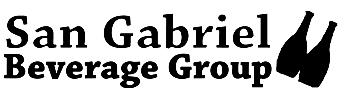 A black and white logo for san gabriel beverage group