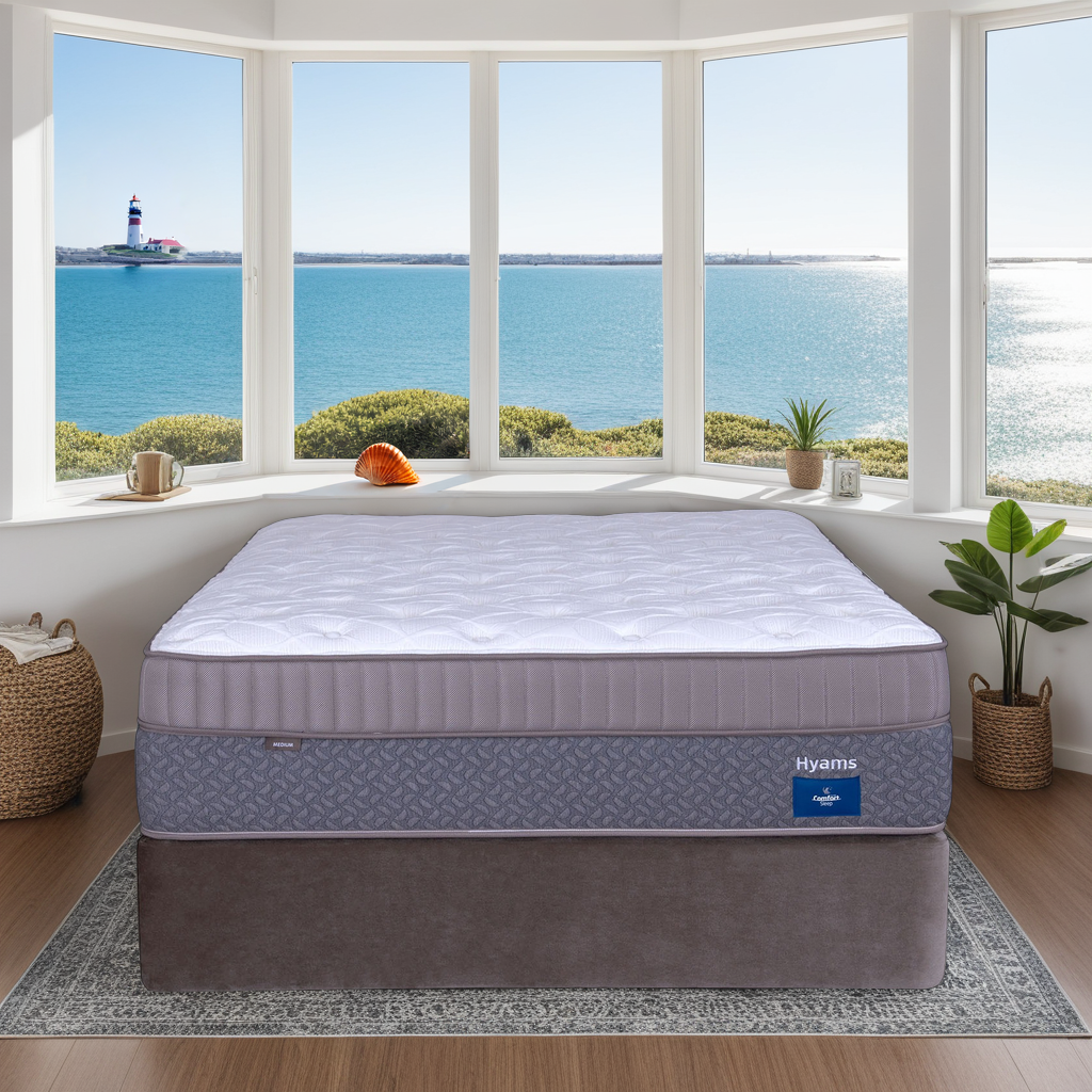 Bed With a White Quilted Mattress, Blue Pillows, and a Blue Decorative Sheet — Coastal Mattress' Direct in South Nowra, NSW