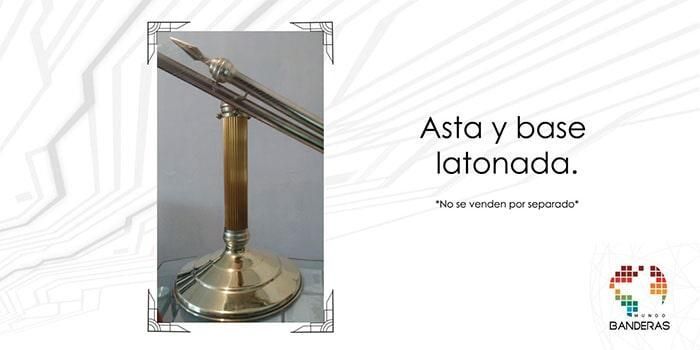 Fábrica de Banderas Mundo Banderas GDL - Asta y base latonada