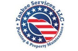 The logo for yankee services llc is a painting and property maintenance company.