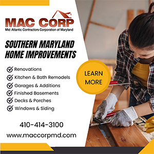 An advertisement for mac corp southern maryland home improvements