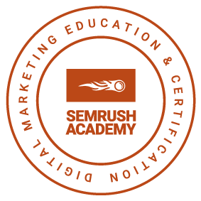 Semrush academy digital marketing education and certification logo