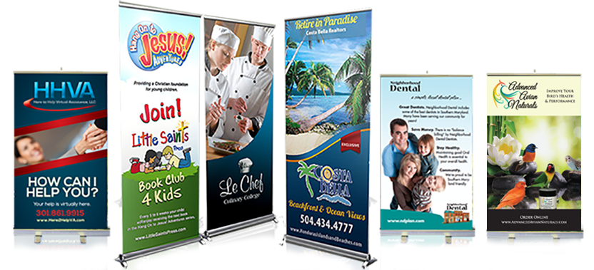 6 Banners created for exhibit graphics
