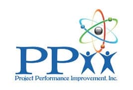 A logo for project performance improvement inc.