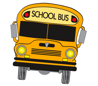 A cartoon drawing of a school bus on a white background
