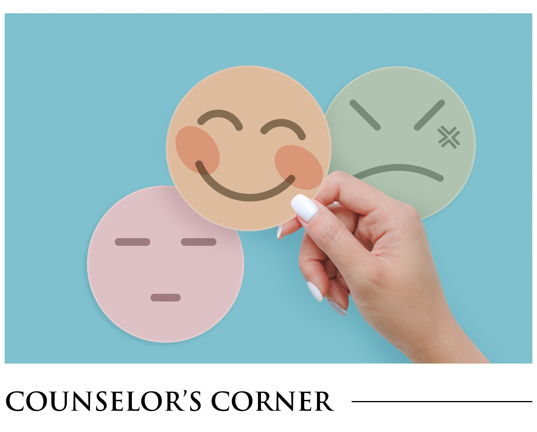 A person is holding a piece of paper with a smiley face on it.