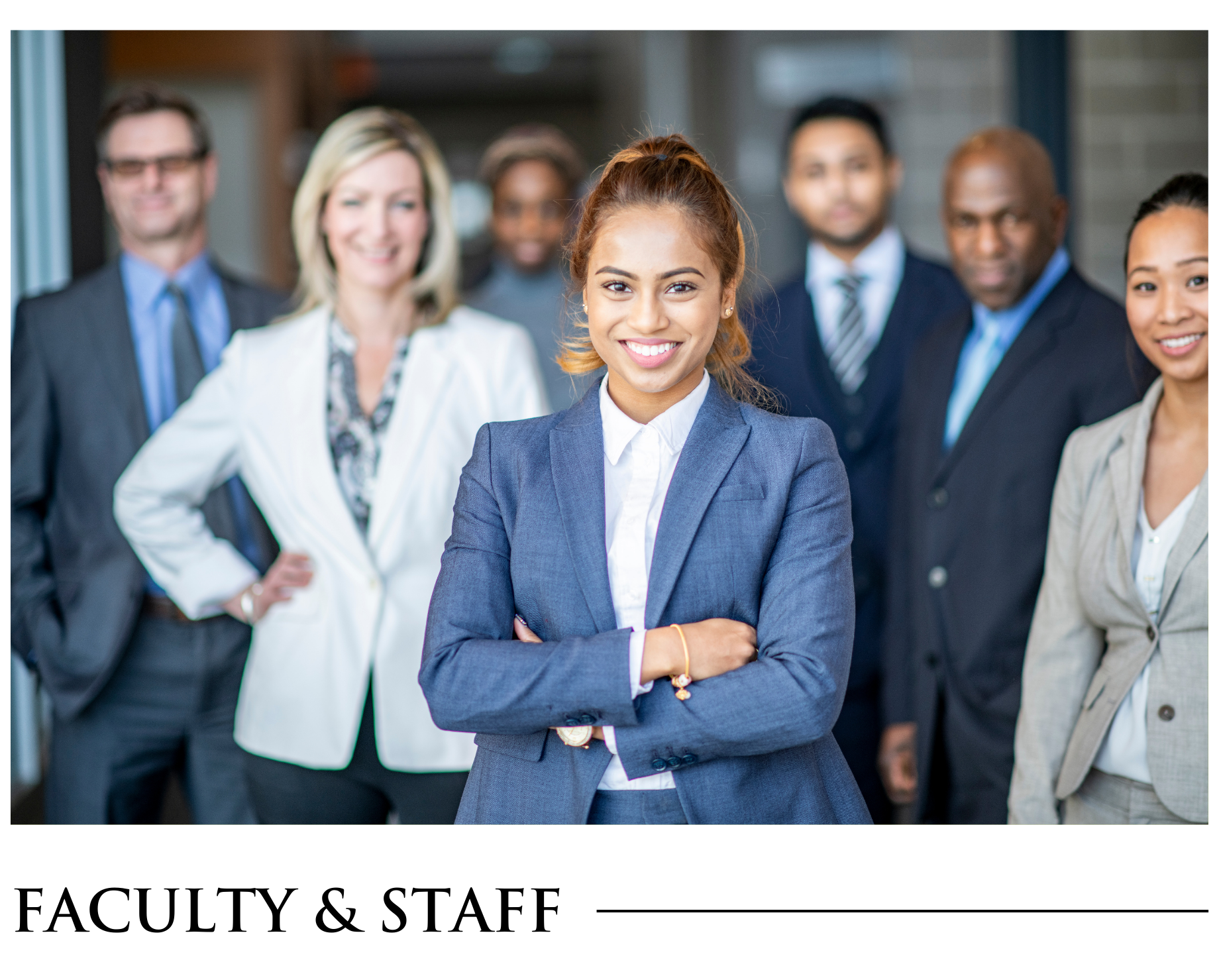 A group of business people standing next to each other.