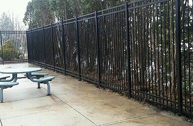 Aluminum Fence With Brown Tiles | Harrisburg, PA | Tyson Fence Co.