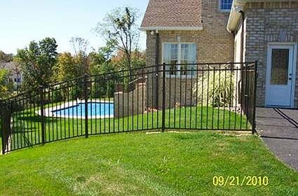 Side View Shot Of Aluminum Pool Fence | Harrisburg, PA | Tyson Fence Co.