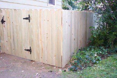 Side View Of The Newly Installed Wood Privacy Fence | Harrisburg, PA | Tyson Fence Co.
