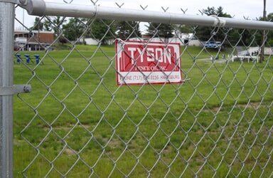 Chain Link Fence With Tyson Logo | Harrisburg, PA | Tyson Fence Co.