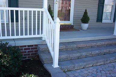 Front View Of White Railings | Harrisburg, PA | Tyson Fence Co.