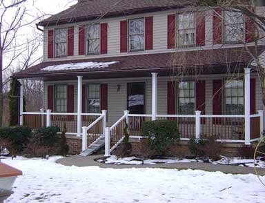 White Porch Railing | Harrisburg, PA | Tyson Fence Co.