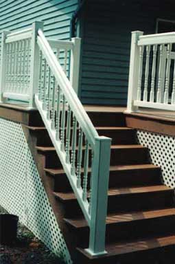 White Railing In Stairs | Harrisburg, PA | Tyson Fence Co.
