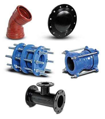 Conexões de ferro para saneamento