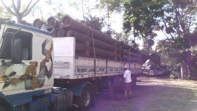 Tubo de ferro fundido flangeados