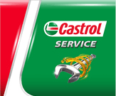 A castrol service logo with a wrench on it.