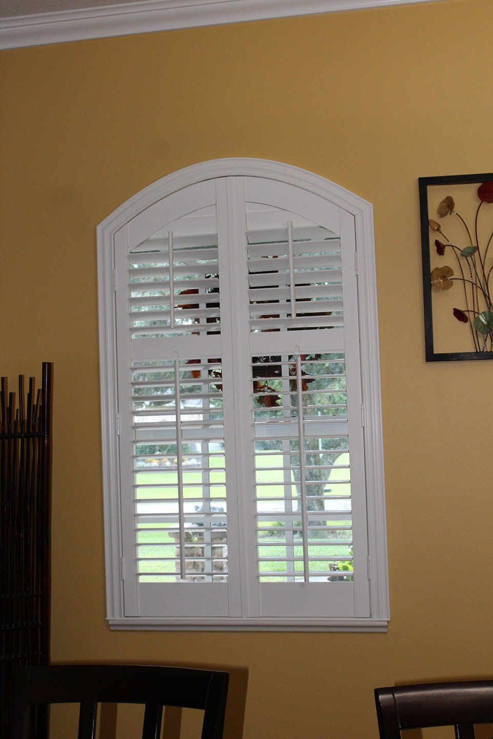 Closed White Window with Blinds — Okeechobee FL — Custom Window Treatments & Blinds