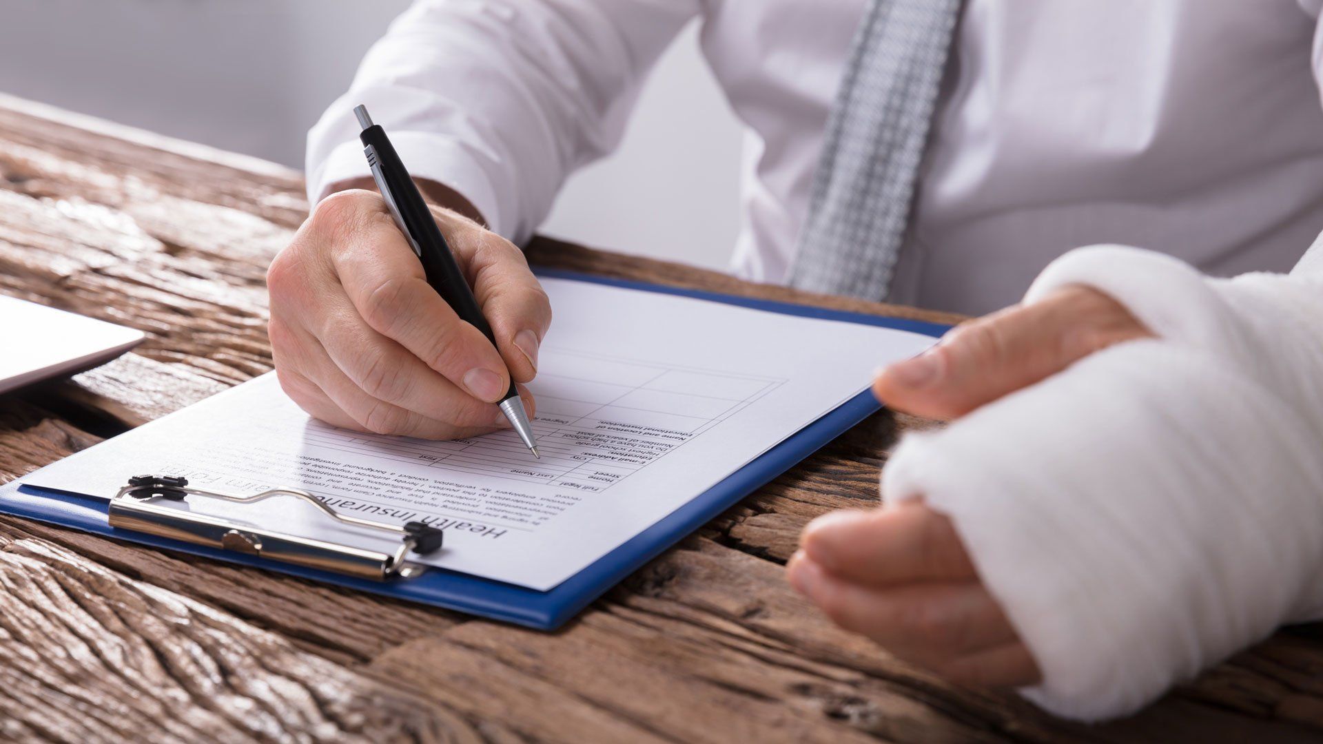 Man with Injured Hand — Oakland, CA — Law Offices of Mark E Rubke