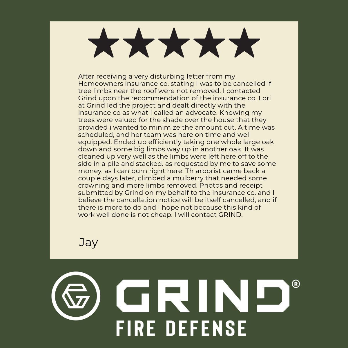 A customer review from 