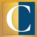 A blue and gold square with the letter c on it