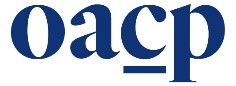 The word oacp is written in blue letters on a white background.
