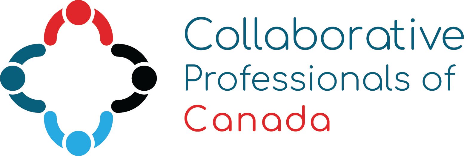 The logo for collaborative professionals of canada shows a group of people sitting around a table.