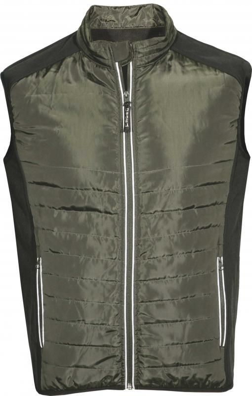 Γιλέκο δύο υλικών – Khaki/Black