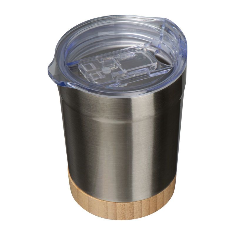 Recycled Steel Cup Turin 300ml με bamboo βάση – οικολογική κούπα Stampa