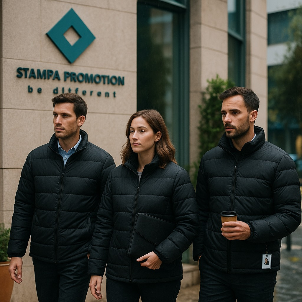 Μπουφάν με κέντημα λογότυπου για επαγγελματική ομάδα στην Αθήνα – Stampa Promotion