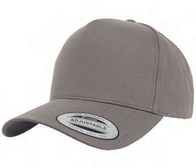 Ένα γκρι καπέλο του μπέιζμπολ με ρυθμιζόμενο λουράκι σε λευκό φόντο.