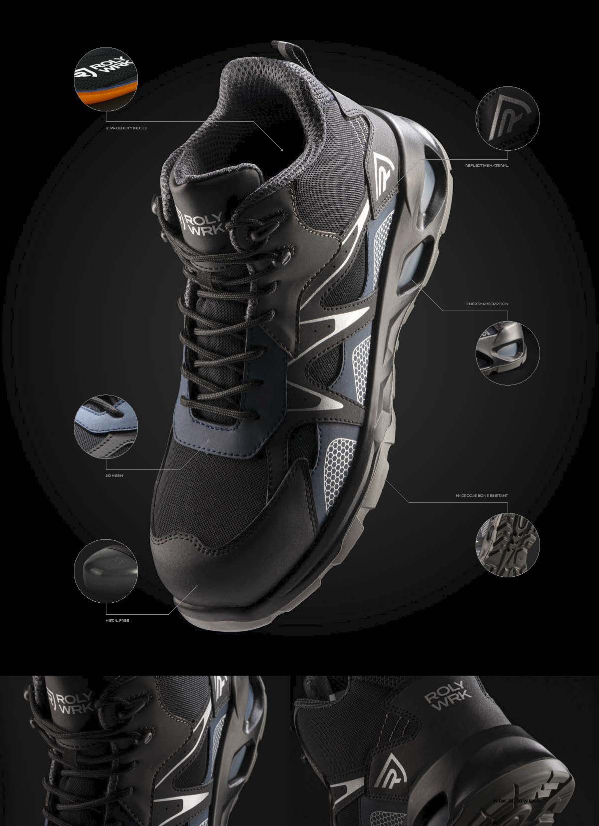 Ένα ζευγάρι μαύρα παπούτσια αιωρούνται στον αέρα σε μαύρο φόντο.