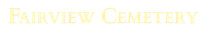 The word cemetery is written in yellow on a white background.