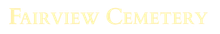 The word cemetery is written in yellow on a white background.