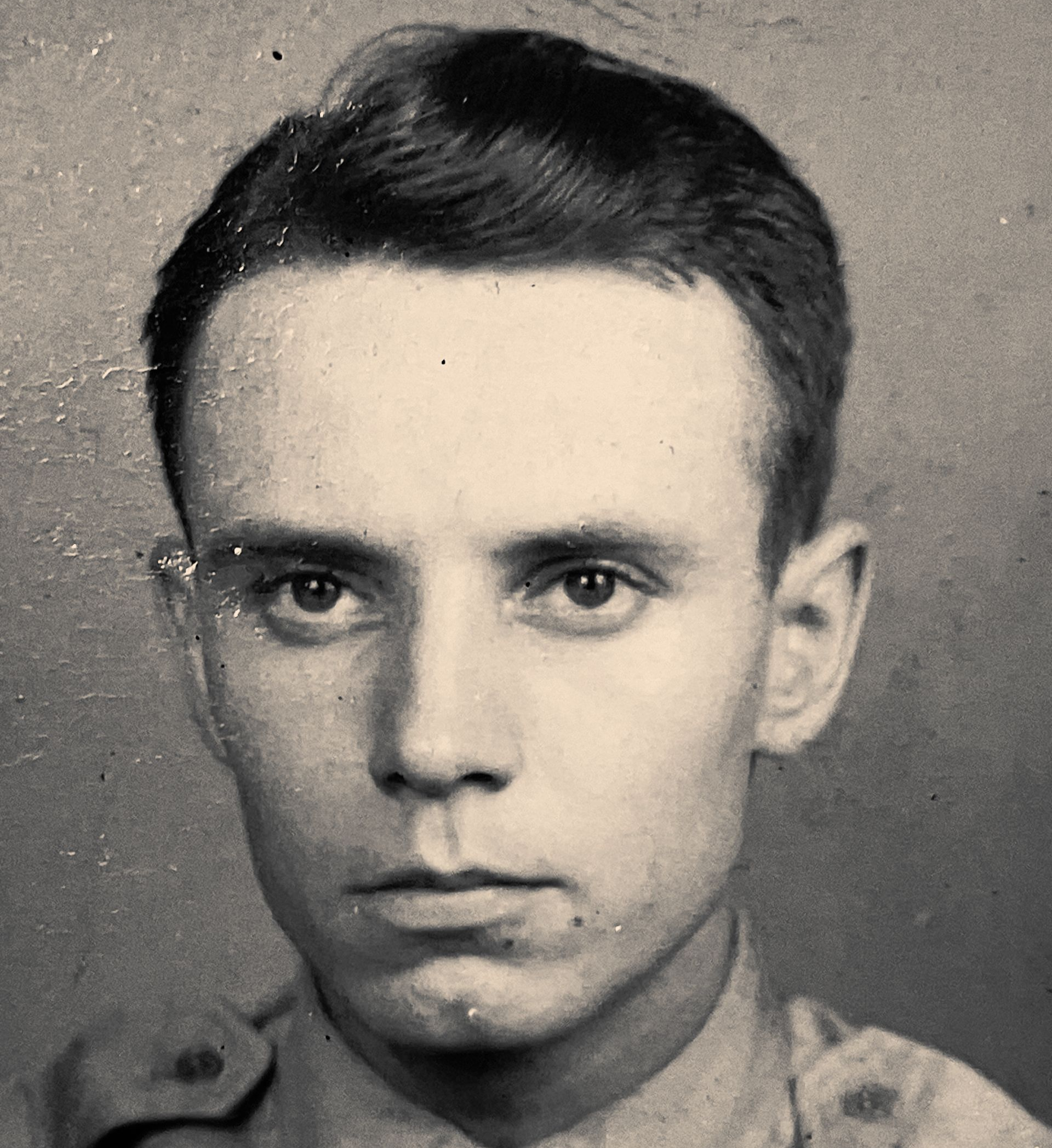 A black and white photo of Richard Francis Shepherd  in a military uniform and tie. Richard Shepherd, 1st Lieutenant, United States Air Force 
(1929-2022), Fairview Cemetery Westfield, NJ