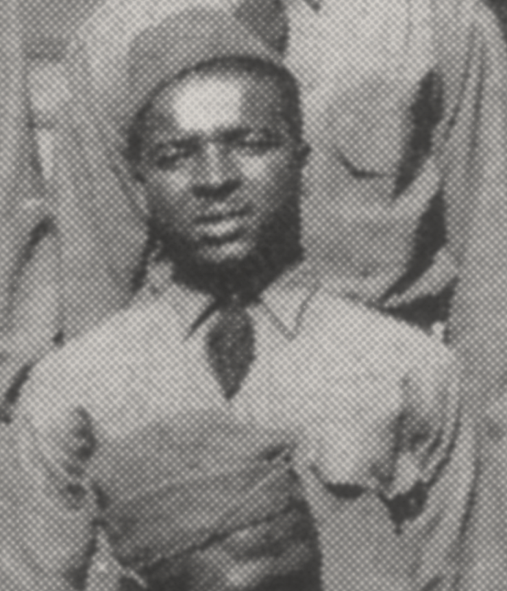 A black and white photo of a WWII army soldier.  Clement E. Chapman, Private First Class united states army buried in Fairview Cemetery Westfield, NJ