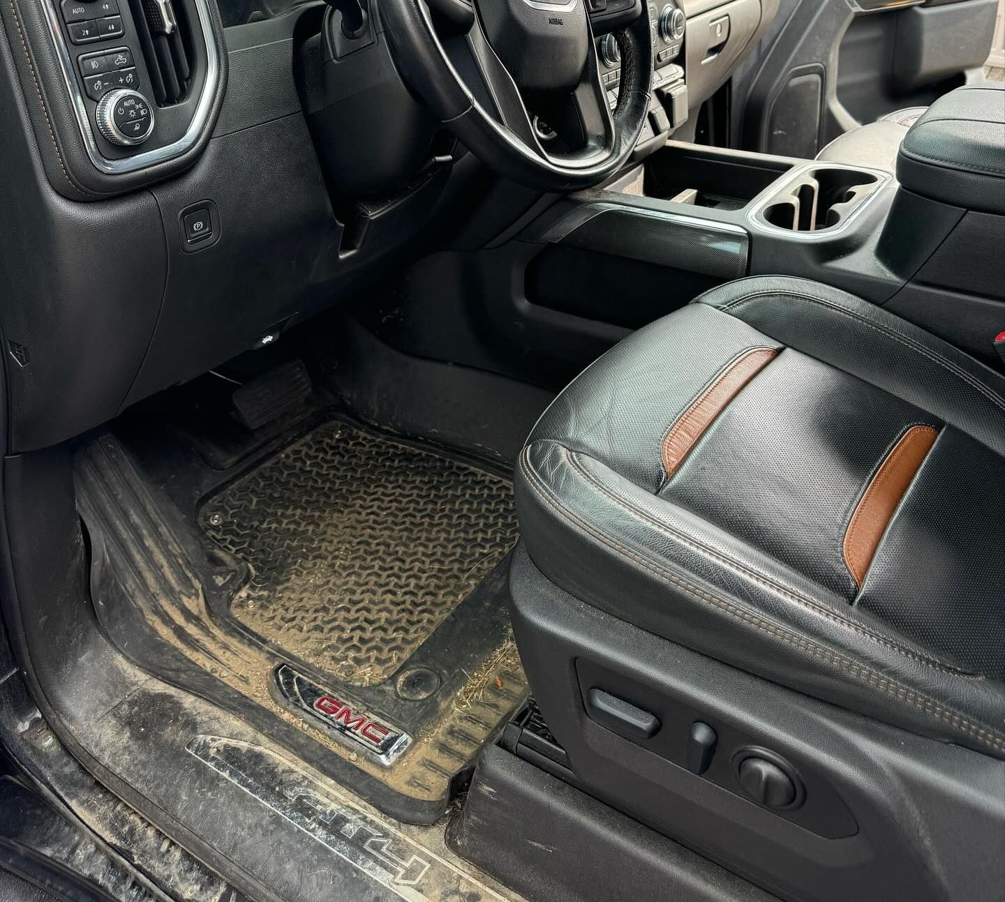 Interior of GMC vehicle