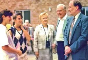 Carla Chur Suero, Kelly Chur Henry, Mary Chur, Robert R. Chur, & Robert M. Chur at a Heathwood BBQ – 1985.