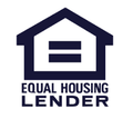 A black and white logo for equal housing opportunity