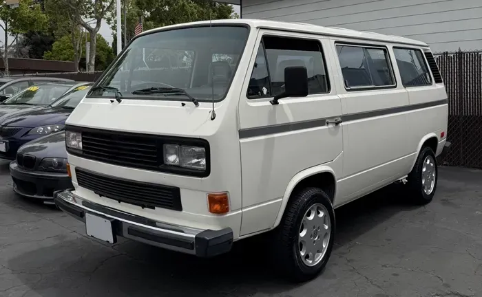 White van outside of our shop in San Leandro, CA | Angel's Auto Repair And Service