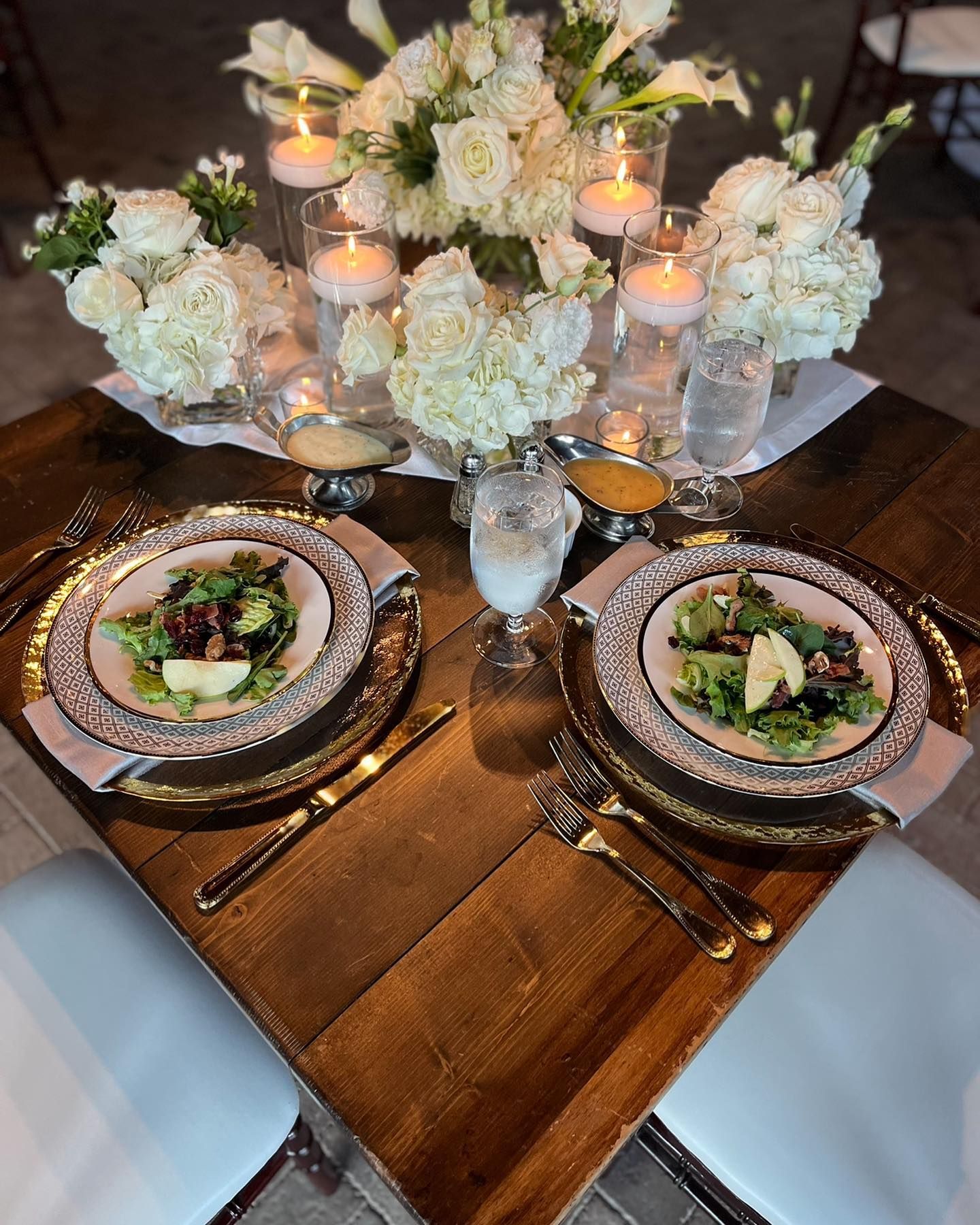 plated wedding reception catering