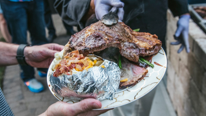 steak and baked potato