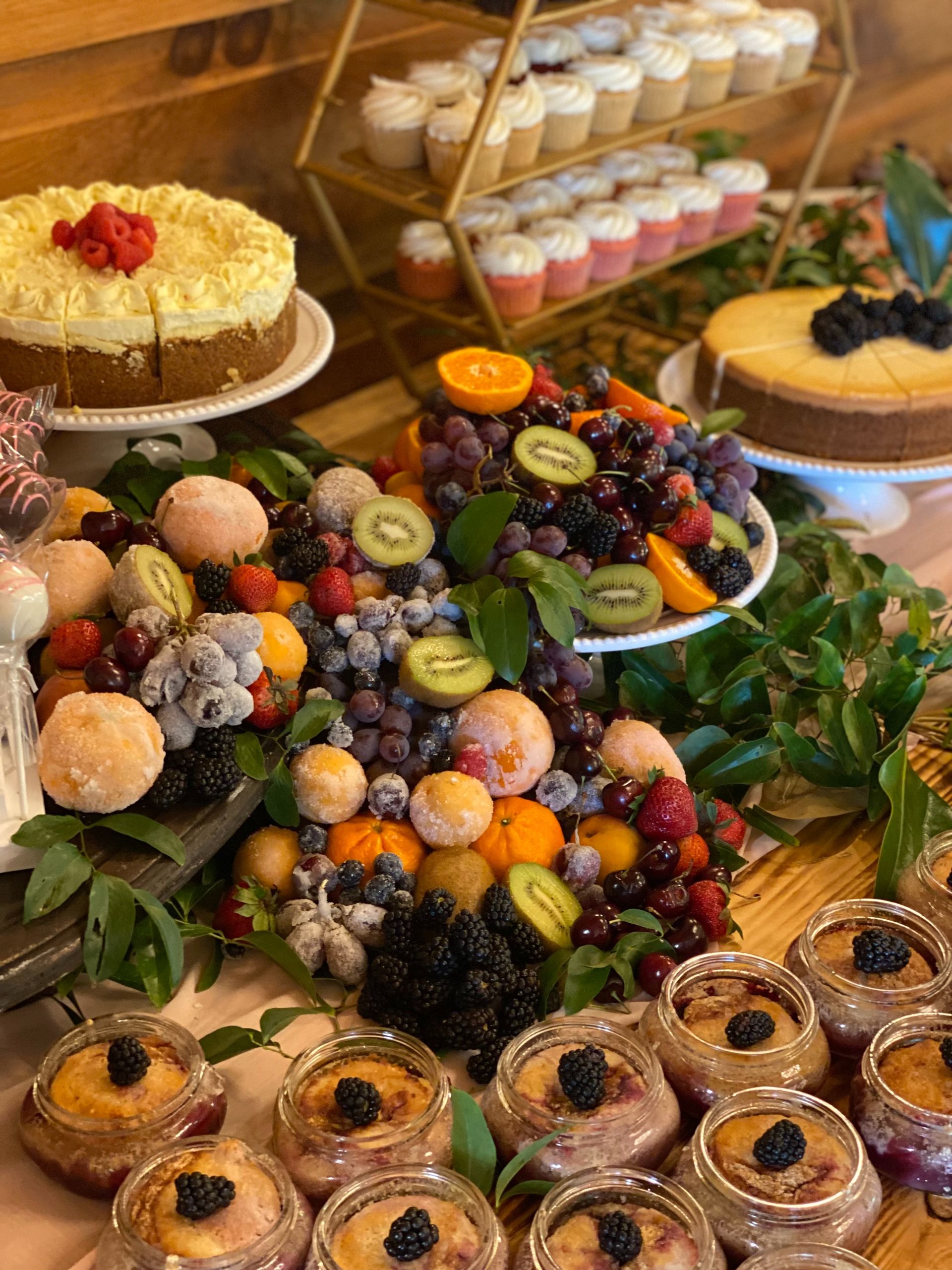 fruit tray and desserts