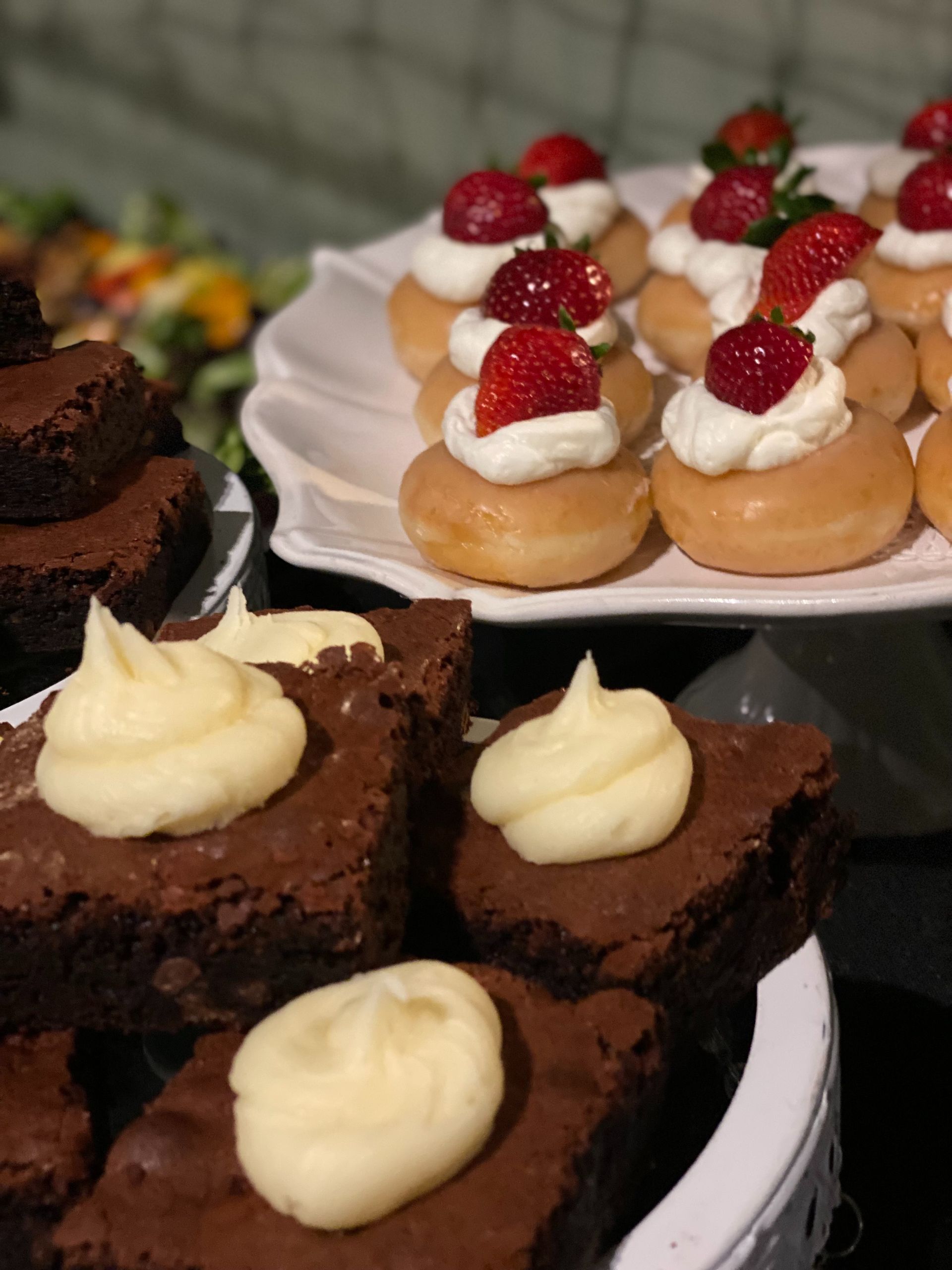 mini donuts and brownies