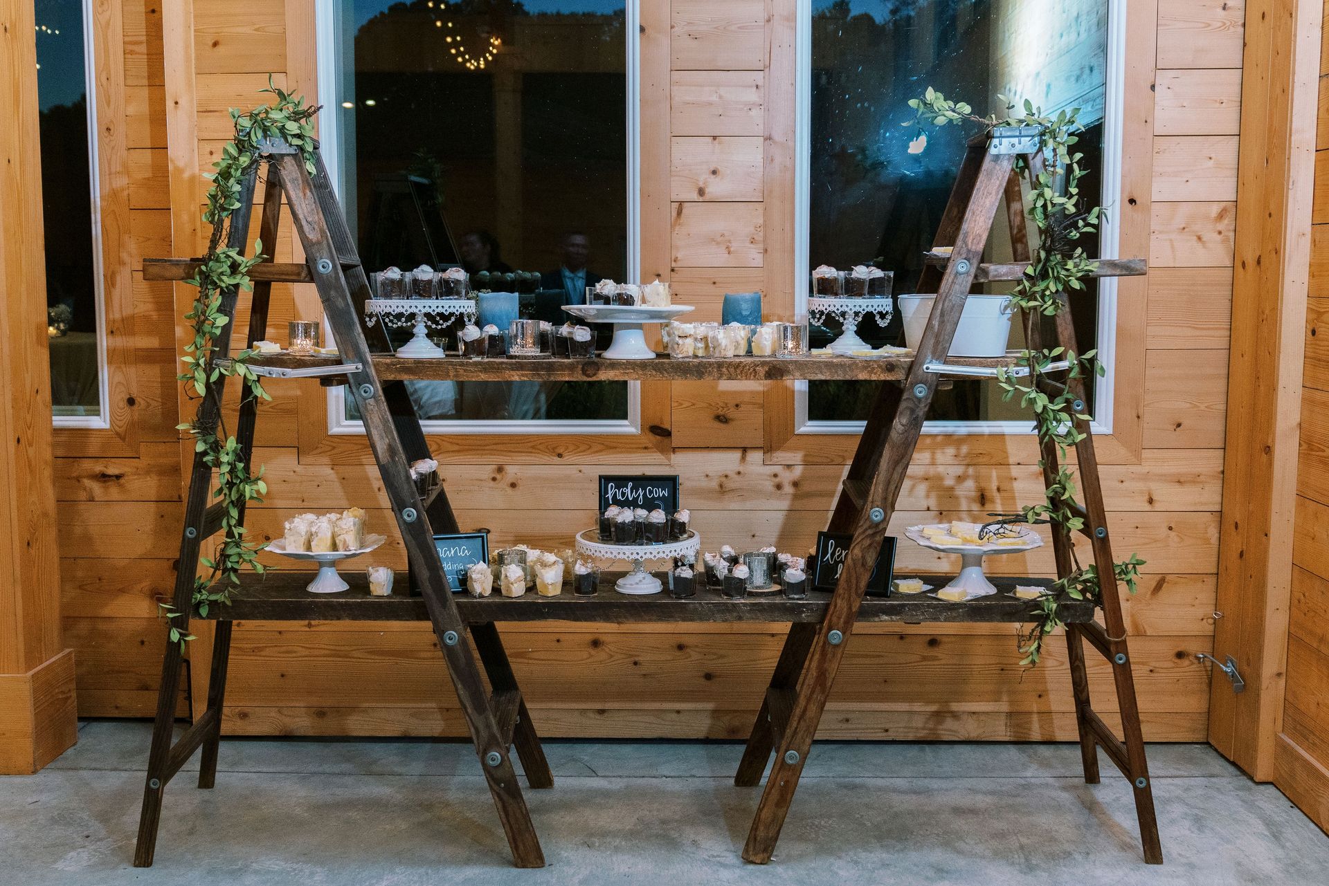 dessert bar at wedding