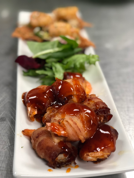 bacon wrapped shrimp appetizer