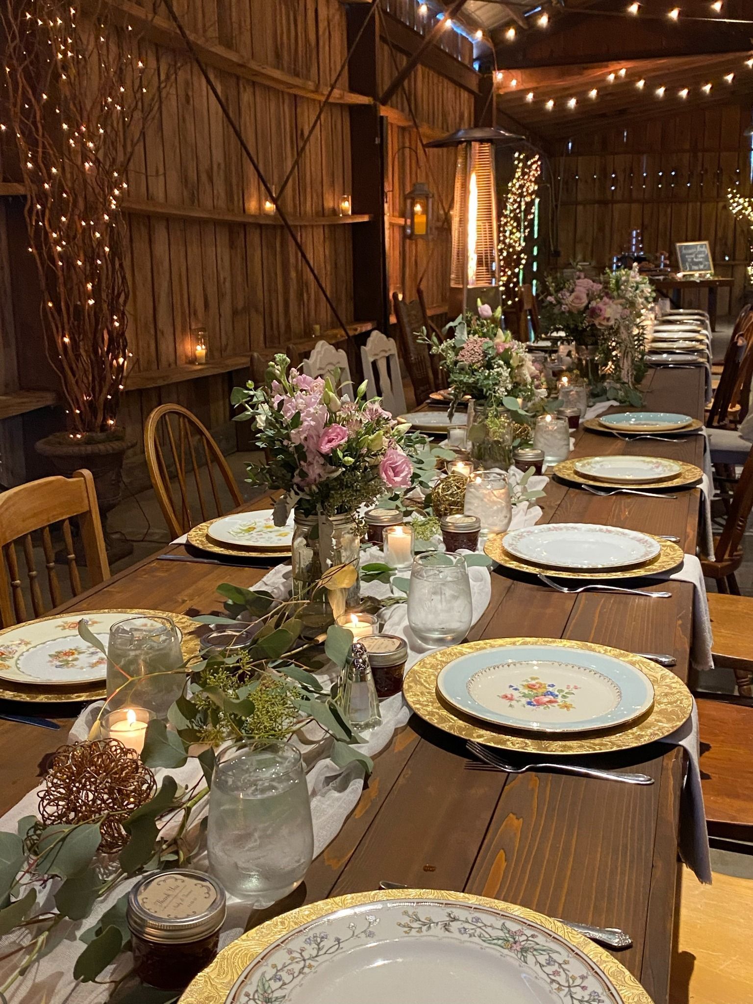 rustic wedding reception