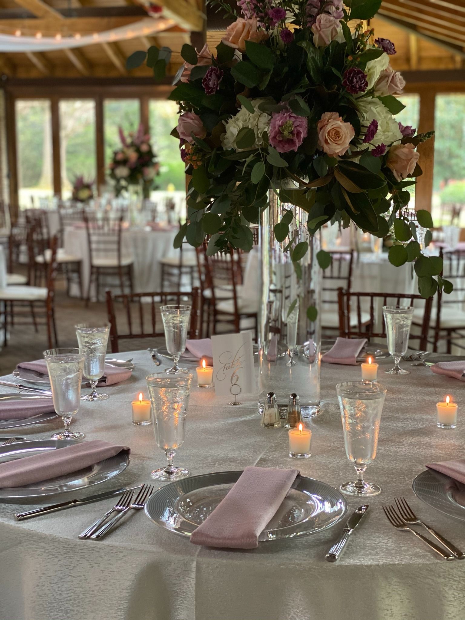 wedding reception table setting